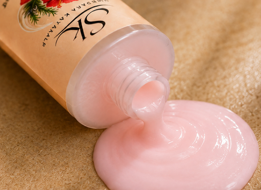 Sundara Kayakalp Hibiscus Conditioner pink creamy texture.