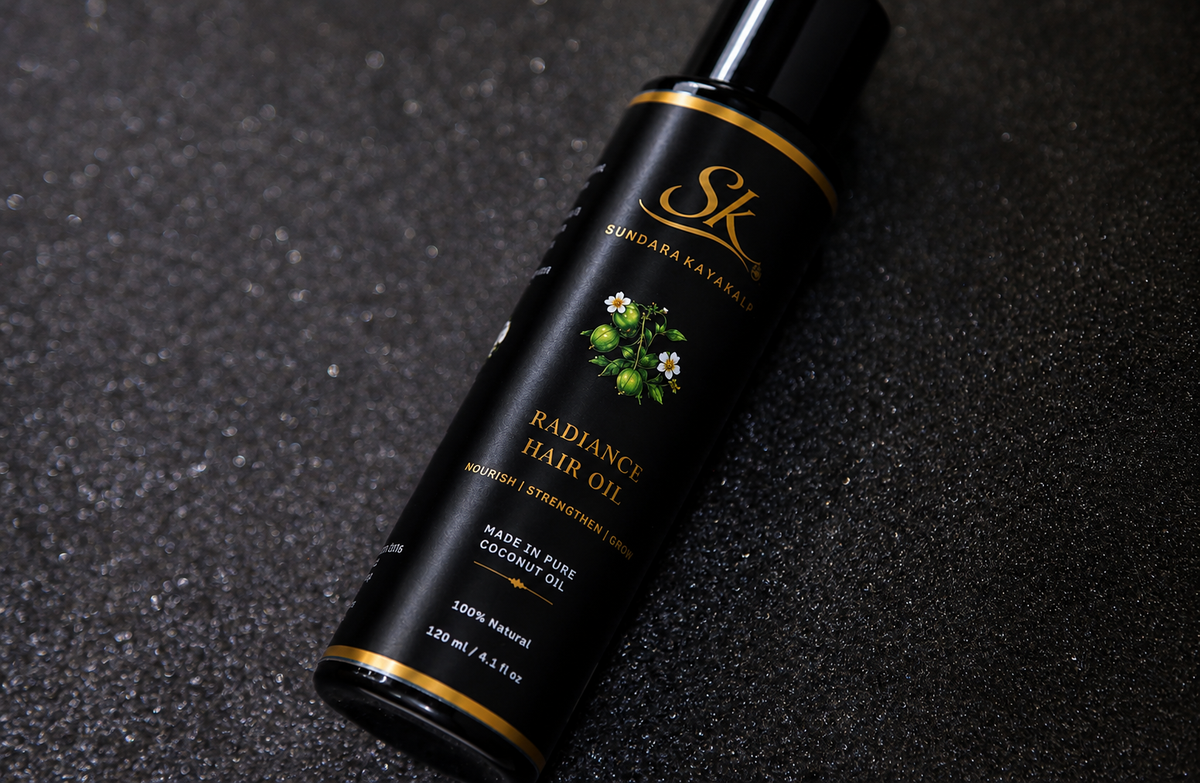 SK Sundara Kayakalp Radiance Hair Oil bottle