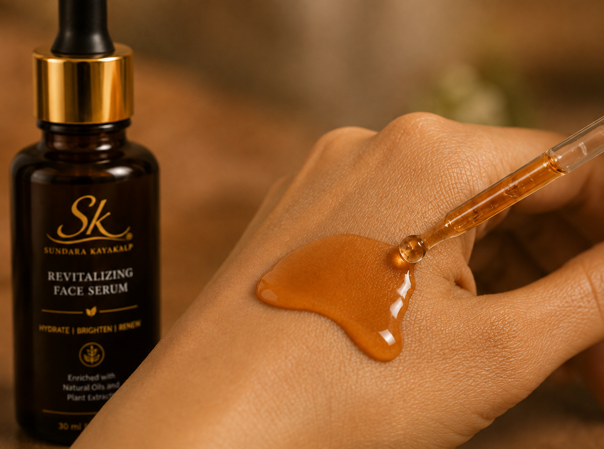 Sundara-Kayakalp-Revitalizing-Face_Serum_on_Hand